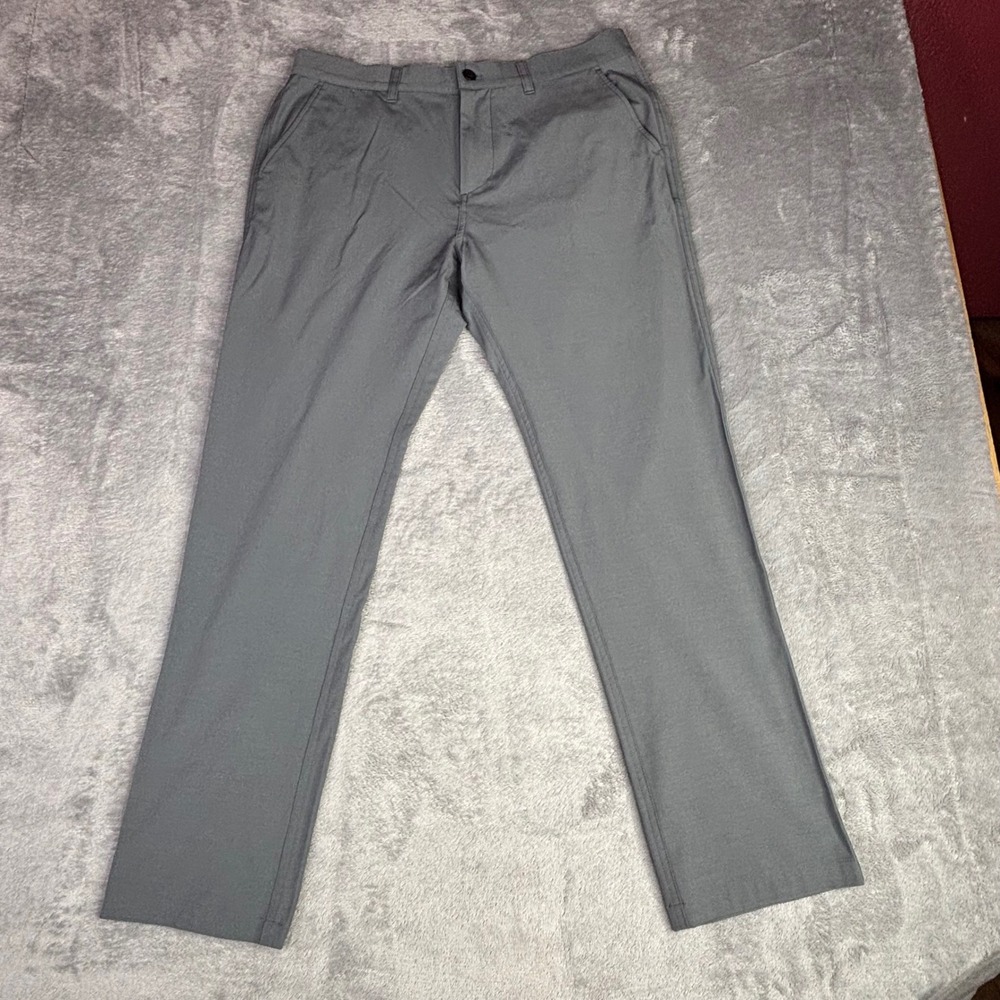 Free Fly Pants Men 32/30 Gray Performance Chino Stretch Recycle Polyester Cotton